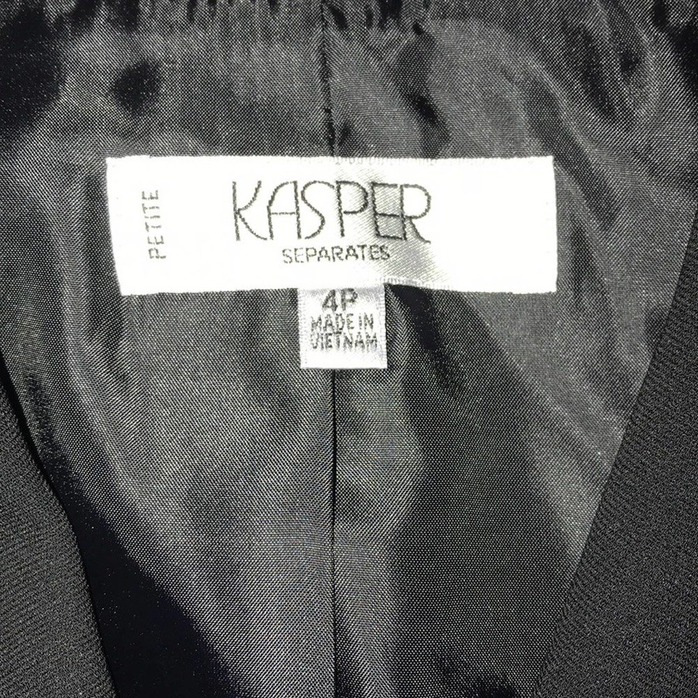 Kasper Separates Black Soft Button Close Blazer S… - image 3